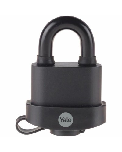 Candado de llave Yale Rectangular Negro