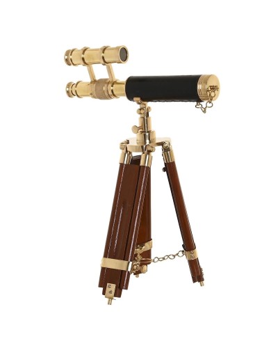 Koristehahmo DKD Home Decor 24 x 17 x 34 cm Kullattu Ruskea Vintage