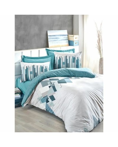 Parure de couette Bleu Blanc 220 x 240 cm