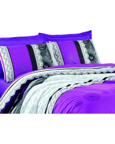 Duvet cover set Purple Super king 3 Pieces
