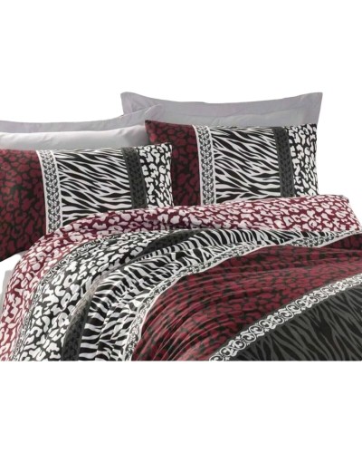 Juego de funda nórdica Rojo Cama de 200 3 Piezas