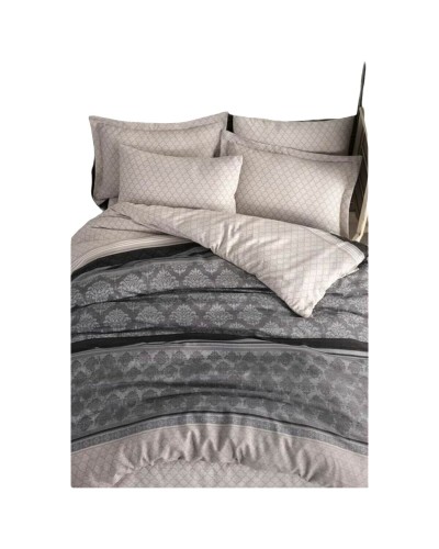 Parure de couette Gris Lit king size 3 Pièces