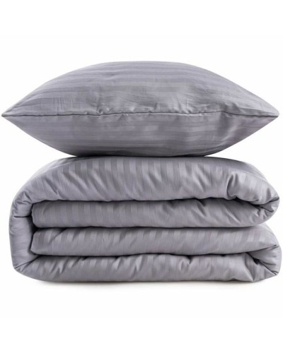 Bettbezug-Set Grau King size 3 Stücke