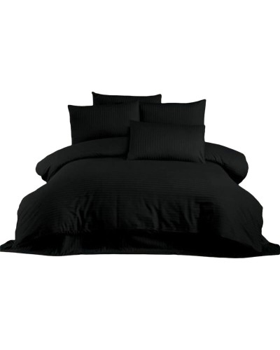 Parure de couette Noir Lit king size 3 Pièces