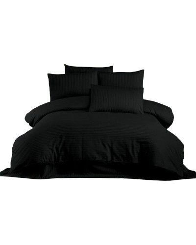 Parure de couette Noir Lit king size 3 Pièces