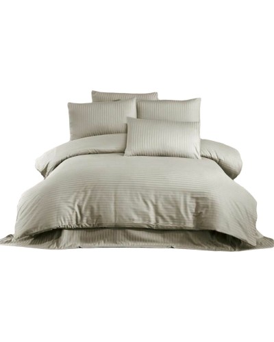 Parure de couette Beige Lit king size 3 Pièces