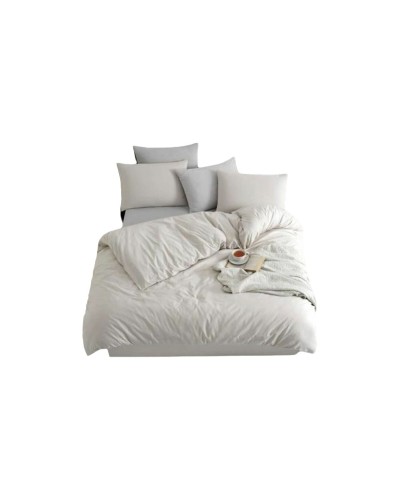 Dekbedovertrek set Beige Bed van 200 3 Onderdelen