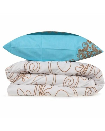 Parure de couette Turquoise Lit king size 3 Pièces