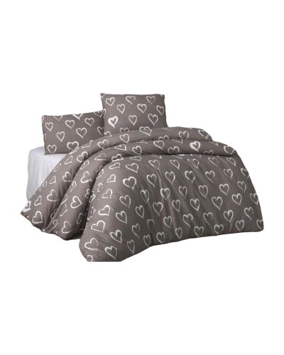 Bettbezug-Set Braun King size 3 Stücke