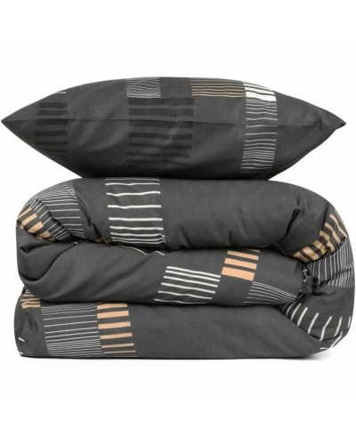 Parure de couette Anthracite Lit king size 3 Pièces