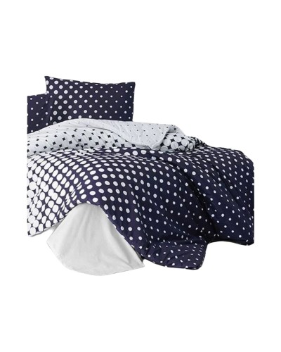 Parure de couette Bleu Lit king size 3 Pièces