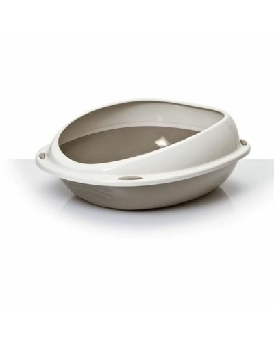 Cat Litter Box Aimé 45 x 36 x 15,5 cm Beige Taupe Plastic