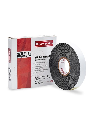 Nastro isolante Plymouth Nero Caucciù 19 x 0,76 mm 9,1 M