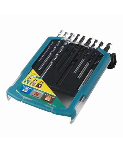 Set de brocas Wolfcraft Acero Plástico 9 Piezas 91 Piezas