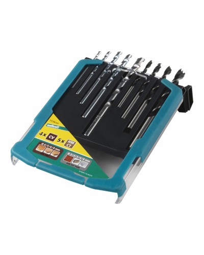 Set de brocas Wolfcraft Acero 9 Piezas 91 Piezas