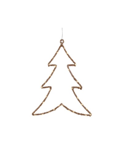 Adorno Navideño Lumineo Dorado Metal 34 x 46 cm