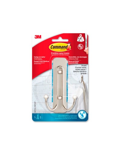 Gancio per appenderla 3M 1,8 kg Argentato Metallo (1 Unità)