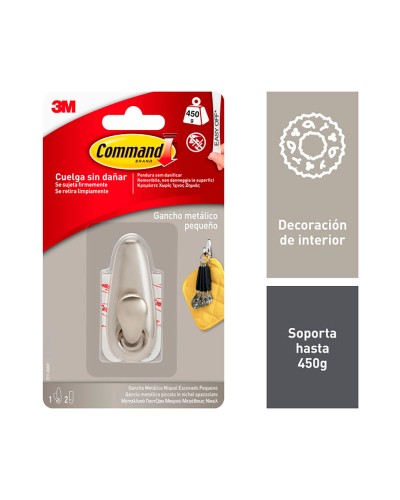 Crochet pour suspendre 3M 450 g Argenté Métal (1 Unité)