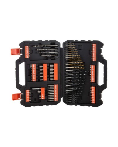 Black & Decker A7200-X Bohrer-Bit-Set mit 109-teiligem Koffer: Vielseitiges Werkzeug für Heimwerkerprojekte
