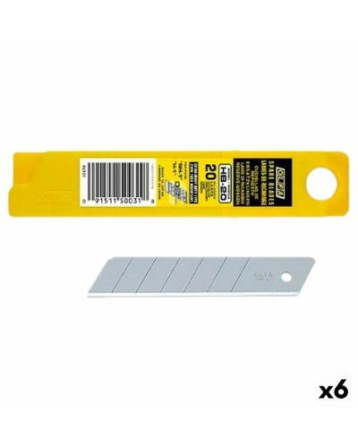 Lame de cutter Olfa 10 x 2,5 cm (6 Unités)