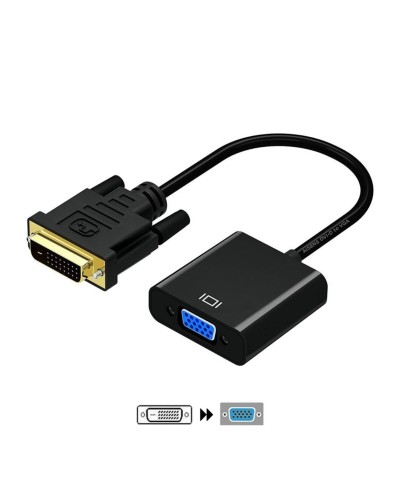 Adaptateur DVI-d vers VGA Aisens A147-0352 Noir 10 cm