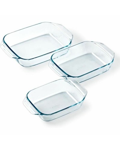 Set di Teglie da Forno Pyrex Trasparente 3 Pezzi
