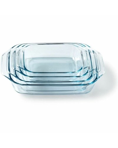 Set met ovenschalen Pyrex Transparant 4 Onderdelen