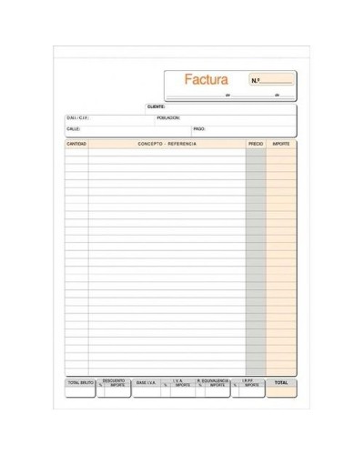 Talonario de Facturas A4 (10 Unidades)
