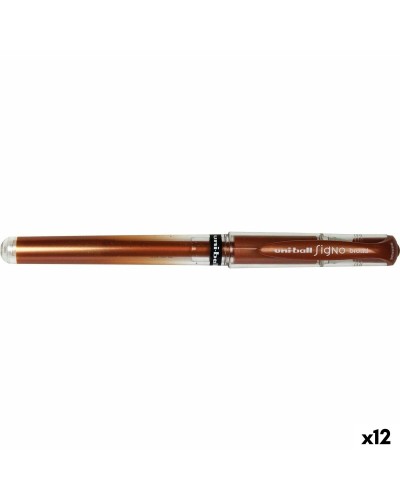 Penna gel Uni-Ball SIGNO BROAD Bronce 0,6 mm 1,0 mm (12 Unità)