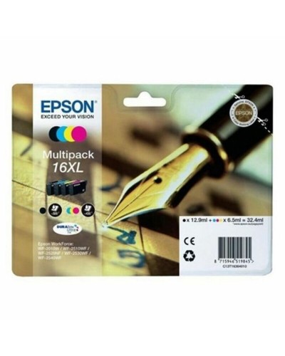 Cartouche d'Encre Compatible Epson T16XL Noir Cyan Magenta Jaune