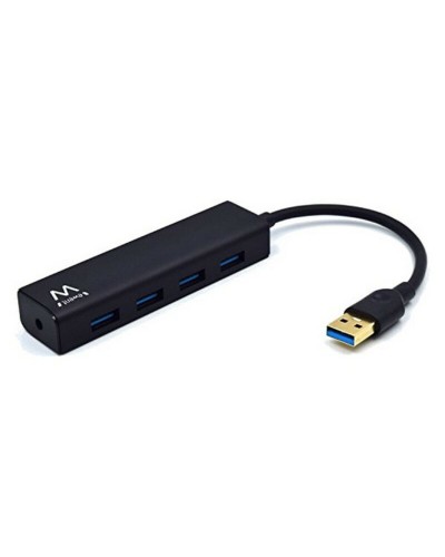 Hub USB Ewent EW1136 4 x USB 3.0 Zwart