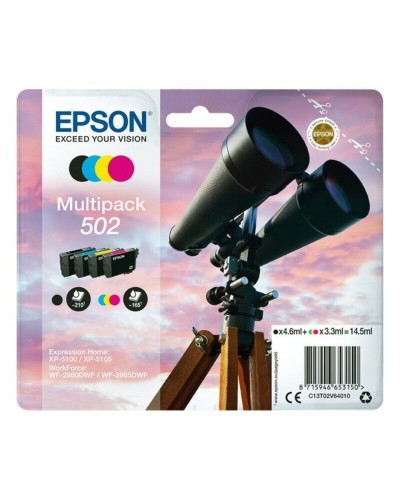 Yhteensopiva mustepatruuna Epson 502 Multipack 14,5 ml Keltainen Musta Syaani Magenta Kyllä