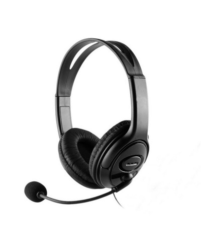 Headphones with Microphone CoolBox Coolchat U1 Black