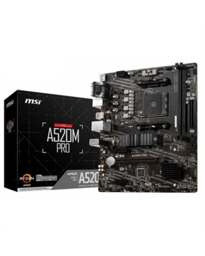 Emolevy MSI A520M PRO mATX AM4 AMD AM4