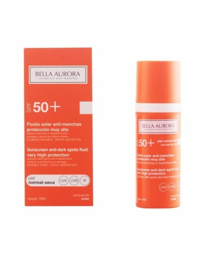 Bella Aurora Fluide Solaire Anti-Taches SPF50+ 50ml - Haute Protection
