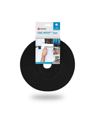 Kabelhållare Velcro one-wrap Svart 20 mm x 25 m