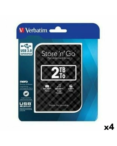 Hard Disk Esterno Verbatim STORE 'N' GO GEN 2 Nero HDD 2 TB (4 Unità)