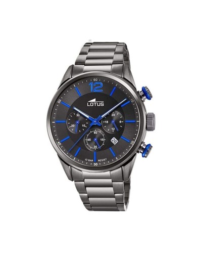 Lotus Montre Homme 18686/3 Noir Acier - Design Élégant et Moderne
