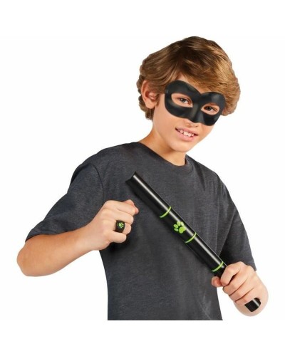 Miraculous Cat Noir Kostüm Kinder 4-teilig Schwarz Multicolor - Verwandlung
