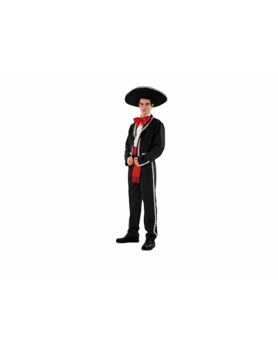 Disfraz Mexicano Adulto 4 Piezas - Sombrero, Poncho, Cinturón, Bigote
