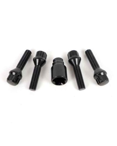OMP Anti-Diebstahl Schrauben M12x1.25 Schwarz - 4er Set - Felgensicherheit Auto
