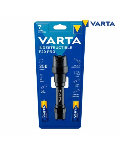 Varta Linterna LED Indestructible 18710 - Negro, Resistente a los Golpes
