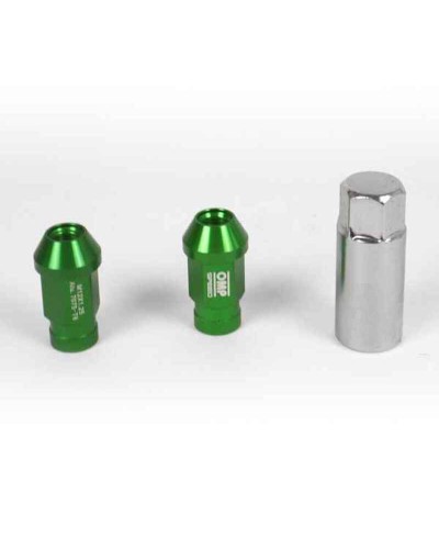 OMP Radmuttern Set 7075 M12 x 1.50, 40mm, 20 Stk. - Grün
