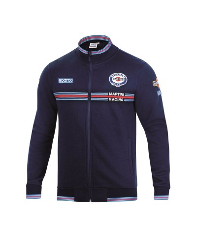 Sparco MARTINI RACING Herren Sweatshirt Blau L - Ohne Kapuze, Casual
