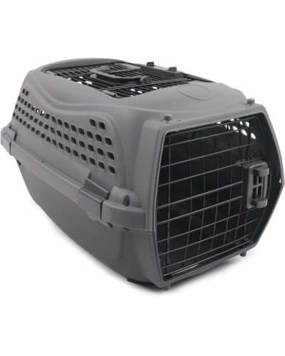 Cage de Transport MPETS ECO GIRO M Gris Gris foncé Plastique Chat