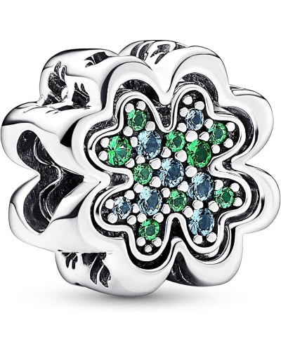 Woman's charm link Pandora SPLITTABLE FOUR LEAF CLOVER