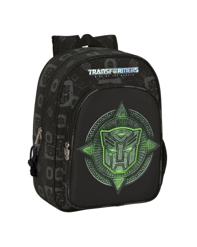 Mochila Escolar Transformers 26 x 34 x 11 cm Negro