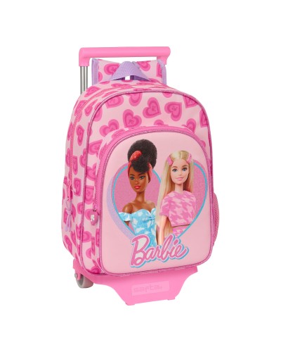 Reppu pyörillä Barbie Love Pinkki 26 x 34 x 11 cm