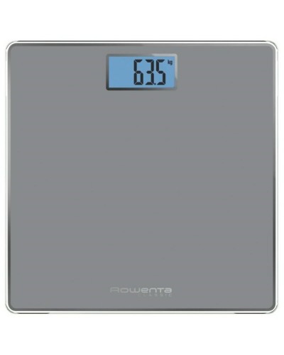 Balance Numérique de Salle de Bain Rowenta BS1500 : Verre Trempé Bleu Gris, Piles Incluses
