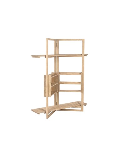 ESPRIT Shelf Natural Mango Wood and MDF, 130 x 35 x 160 cm - Practical and Versatile Furniture

